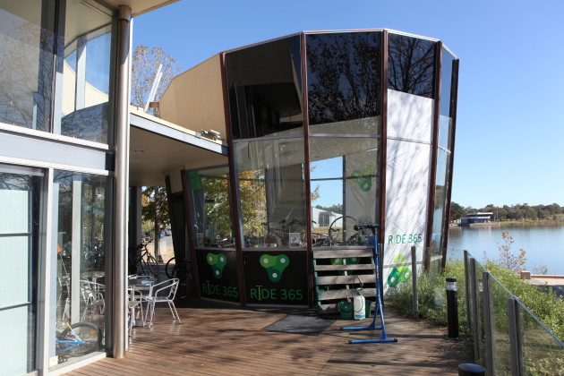 Ride 365 used to be in this stunning location overlooking the lake at Belconnen. But its isolation from the road and lack of street visibility hurt business.