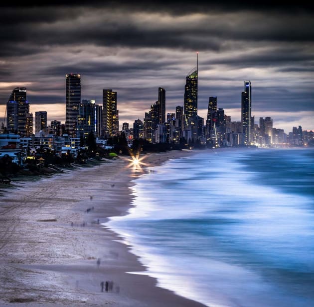 Surfers Paradise from Burleigh Heads by Mark Lloyd