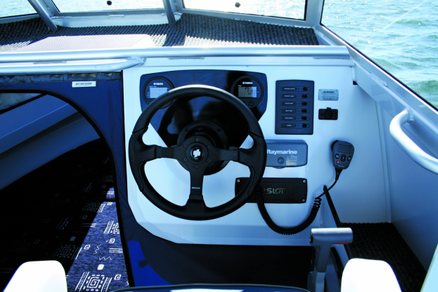 The roomy dash would accommodate a large screen sounder.