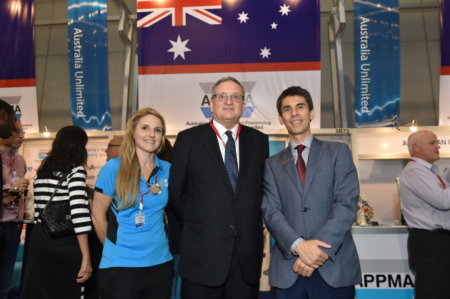 Nerida Kelton (APPMA), Australian Ambassador for Thailand, His Excellency Paul Robilliard; and Justin Pau, GM, BES World.