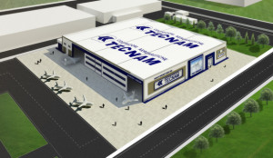 An artists impression of the new Tecnam P2012 plant in Capua, Italy. (Tecnam)