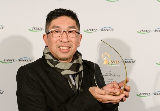 Garry Chung wins Produce Grower of the Year Award.