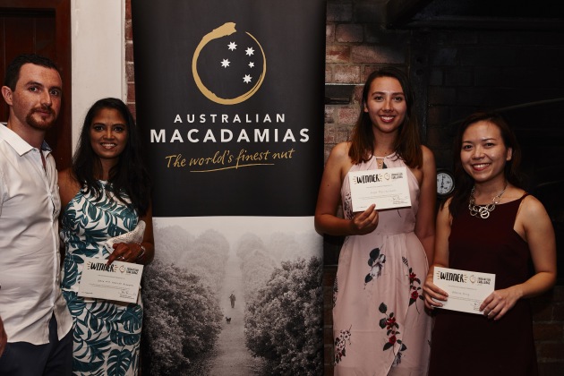 Winners Adeline Wong in the professional category, Kinga Wojciechowski in the student category, and Ashna Gobin and Leonardo Bohorquez in the team category.