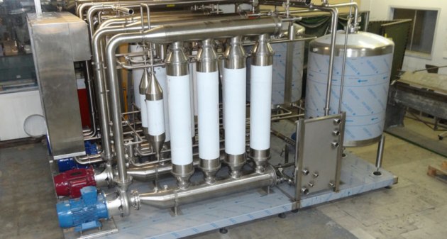A 30,000 litre/hour capacity AMS filter being constructed in Adelaide for use in the wine industry.
