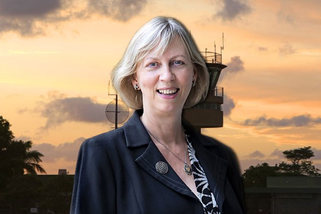 New Airservices Australia chair Anne Brown. (composite image Airservices)