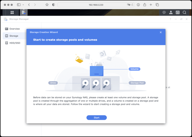 20) Start to create Storage Pool and Volume.