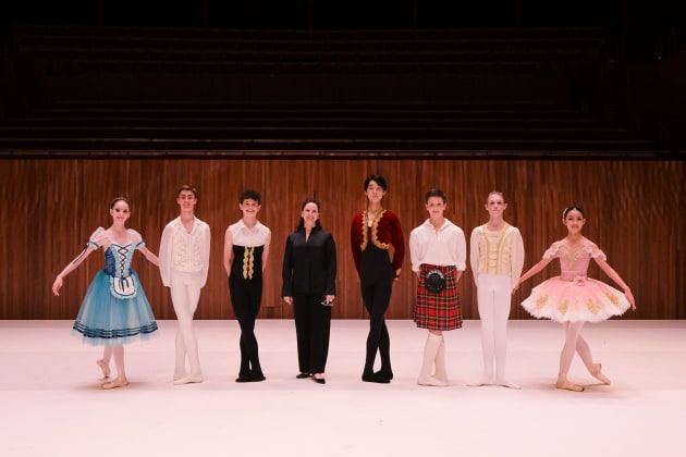 Recipients of the Australian Ballet School Scholarships with Megan Connelly. Photo by BWP Studios