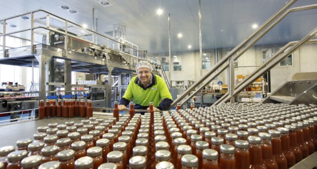 Beerenberg MD Anthony Paech at his expanded production line.