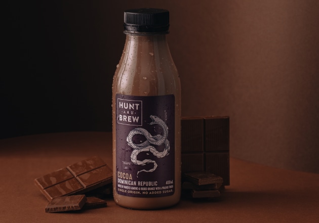 In traditional Hunt and Brew style, the new bottles feature a Boa Snake on pack, which is native to the Santo Domingo region of the Dominican Republic, where the cocoa is sourced.