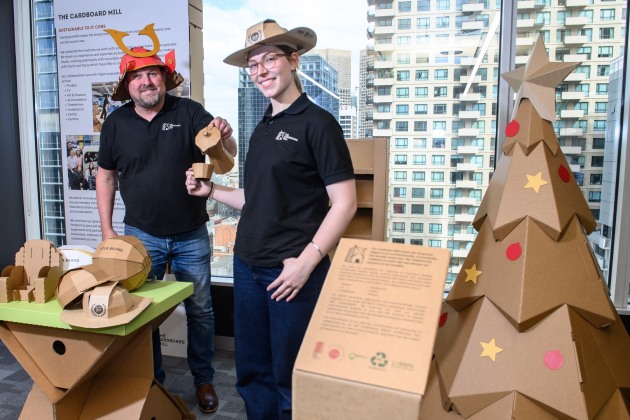 Grant recipient, Cardboard Mill, was also in attendance. The studio describes itself as Australia’s leading sustainable creative studio, working extensively with recyclable materials and striving to use only those with little or no environmental impact.