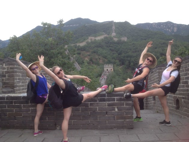 International tours were a feature of students' education. Here they are at the Great Wall of China in 2014.