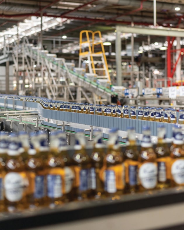 Coopers relies on advanced automated bottling lines.