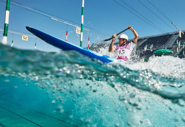 TOKYO, JAPAN - JULY 21: Takuya Haneda of Team Japan during training at the Kasai Canoe Slalom Center ahead of the Tokyo 2020 Olympic Games on July 21, 2021 in Tokyo, Japan. (Photo by Adam Pretty/Getty Images)