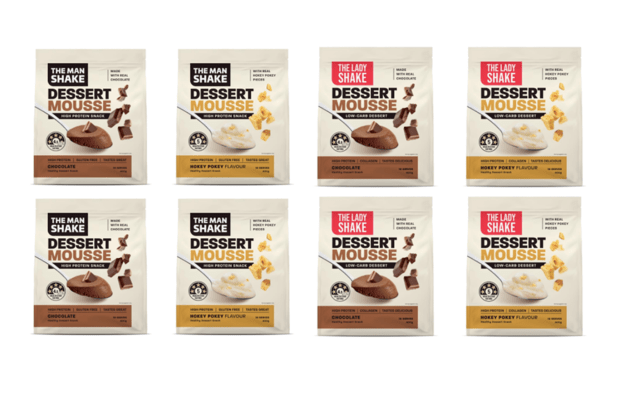 The Man Shake and The Lady Shake have launched a high protein and low carb Dessert Mousse.
