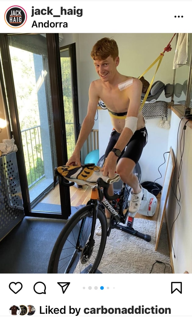 After his shocking crash, on Stage 3 of the Tour de France, Jack had surgery on his shoulder then began rehab in his home area of Andorra.