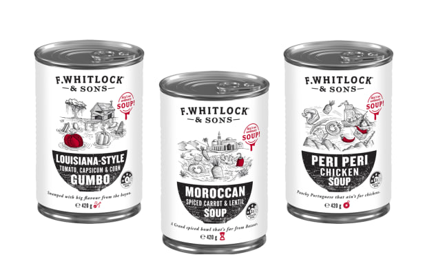 F. Whitlock & Sons have released three new soup flavours in time for winter. Image: Kraft-Heinz