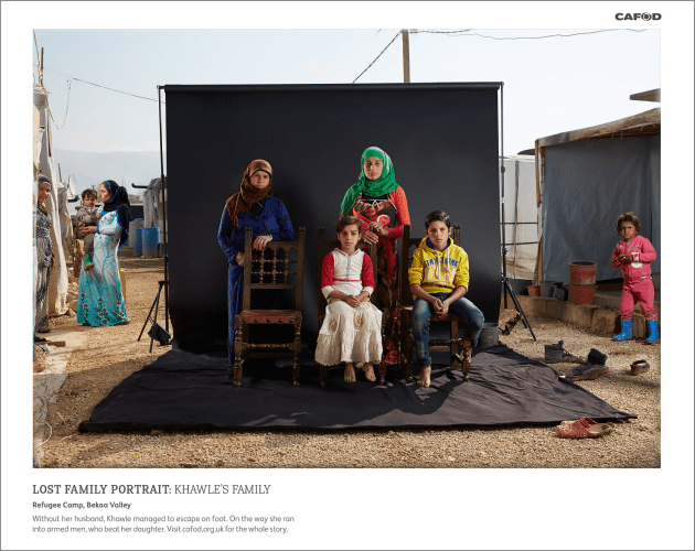 Khawle’s family, Bekaa Valley, Lebanon, from the series, Lost Family Portraits. © Dario Mitidieri.