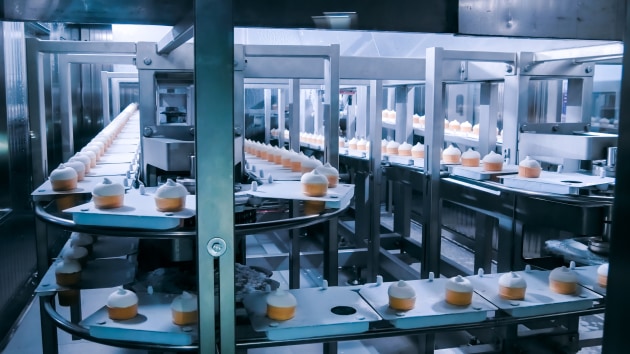 All types of primary, dairy and food and beverage production, processing and packaging make use of heat exchangers in HVAC and boiler processes. Picture shows ice cream production.