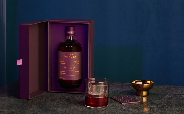 The Bloody Underhill Shiraz Gin is made in partnership with Yarra Yering. 
Image: Four Pillars