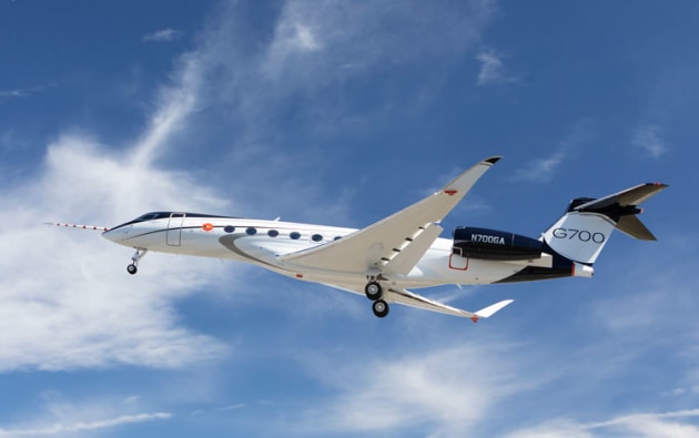 Gulfstream G700 on its first flight. (Gulfstream)