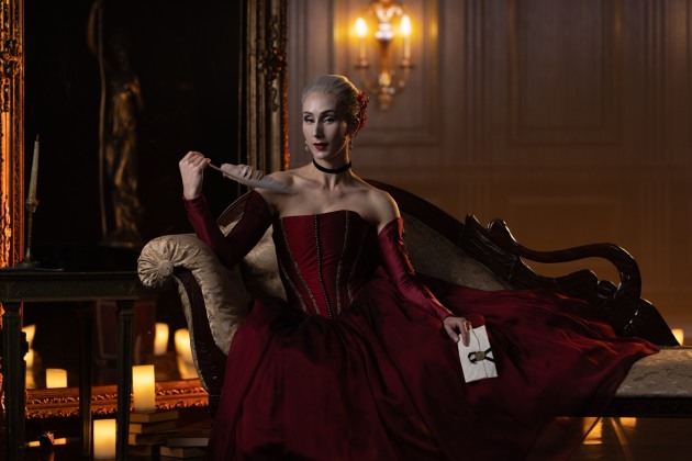 Georgia Swan as the Marquise de Merteuil. Photo supplied by the Queensland Ballet.