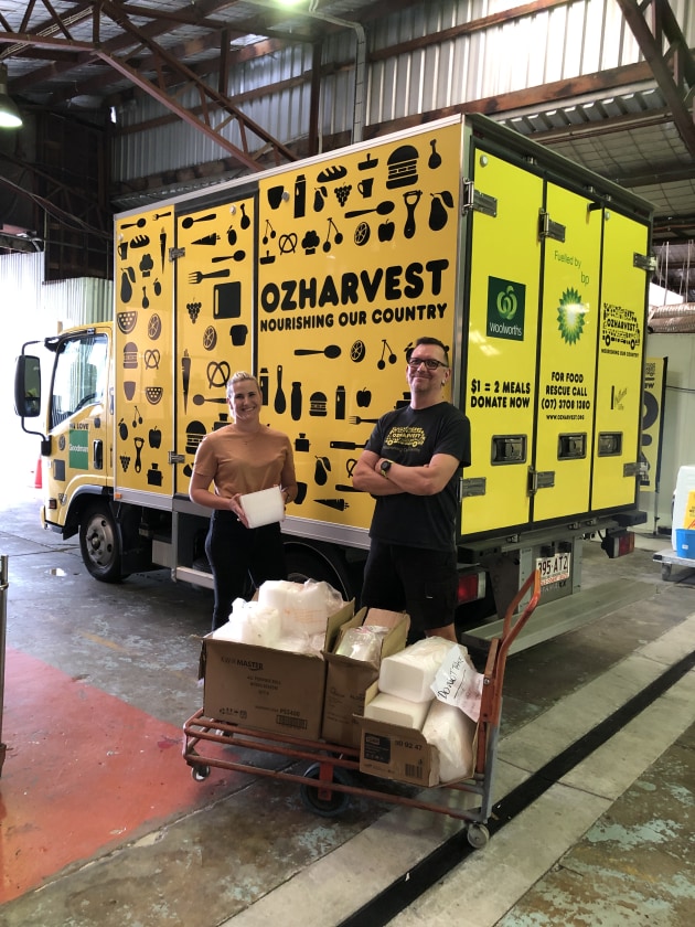 OzHarvest donating single-use plastic items. Image: Great Plastic Rescue.