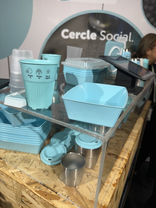 The Cercle range: a reusable drinkware and food packaging system designed for durability, ease of return, and traceability (Image: PKN)