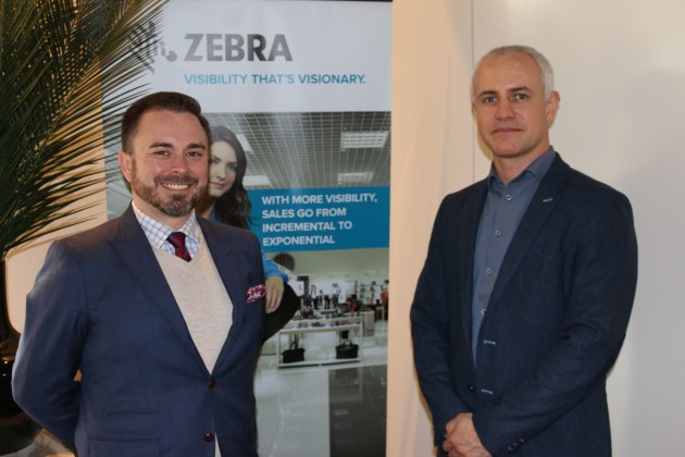 ‘Everyone’s going to be a bit more connected going forward’: Tom Christodoulou (left) and Jon Preedy, Zebra Technologies.