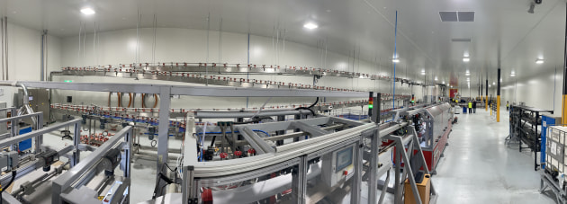 The linear forming line is the only one of its kind in the southern hemisphere making composite packaging for food.