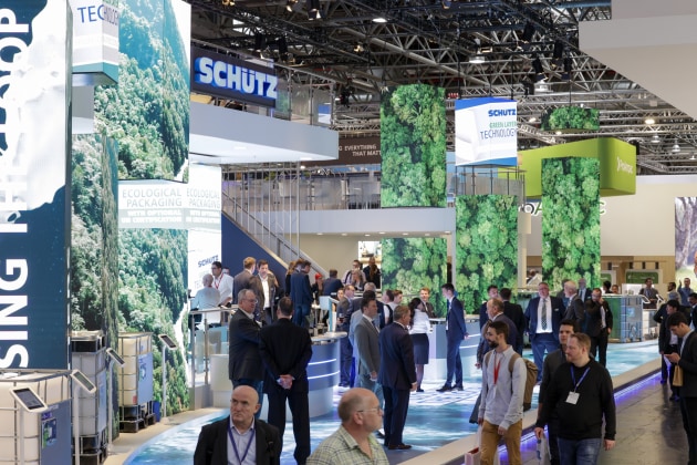 Schütz, exhibiting in Hall 10, will focus on plastics solutions for industrial and logistics applications. Image: Messe Dusseldorf