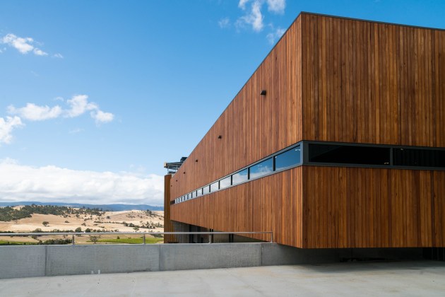 Jansz Pontos Hills Winery, a sparkling wine facility for Jansz Tasmania, in the Coal River Valley, Hill-Smith Family Estates.