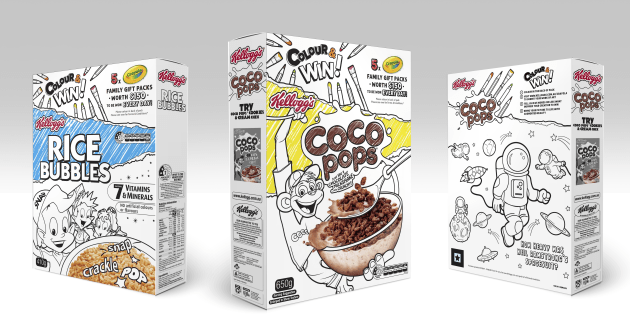 The Colour and Win promotion from Kellogg's incorporates augmented reality to connect with customers.