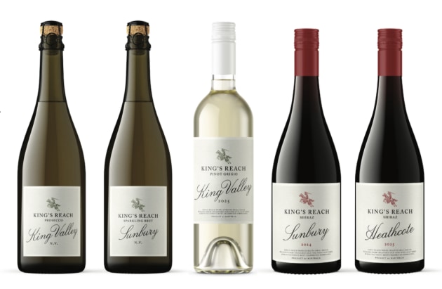 New premium wine brand, King&rsquo;s Reach, is a range of small batch releases from Victorian subregions including Sunbury, King Valley and Heathcote. King&rsquo;s Reach is produced in partnership with families and growers from the regions.