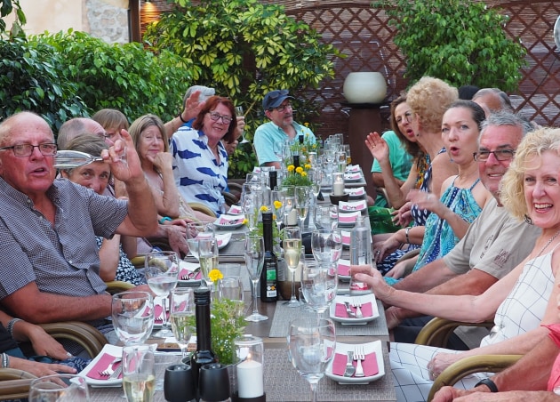 Mariner Boating Holidays  - long table dinners.