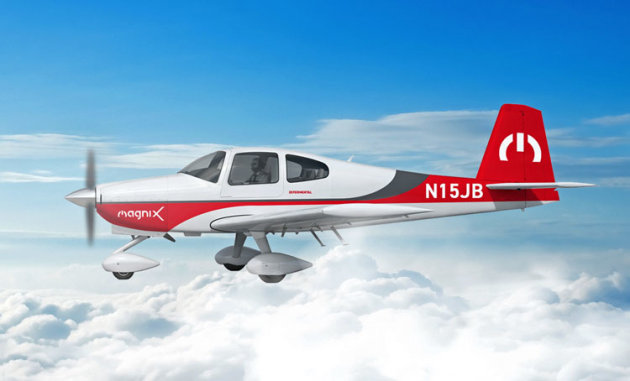An artist's rendering of the magniX RV-10 fitted with the magniAIR electric engine. (magniX)
