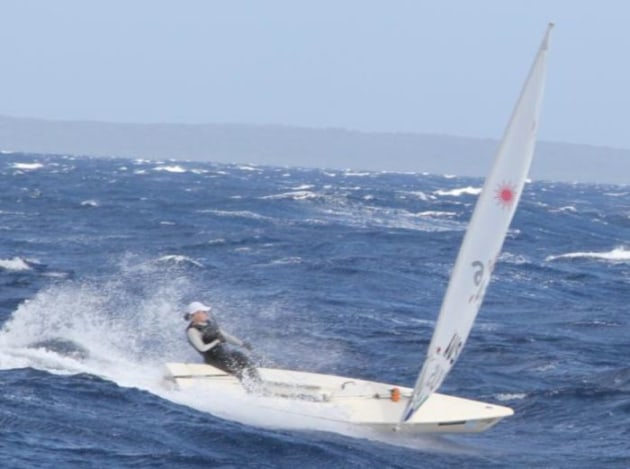 Mara Stransky on her epic marathon around Stradbroke and Moreton Islands. Photo Stransky family.