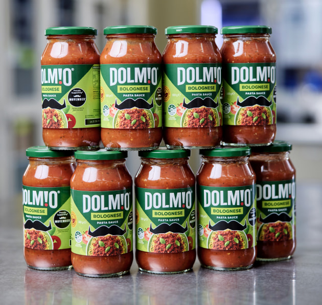 Dolmio is featuring a Movember moustache to raise awareness for men’s health.