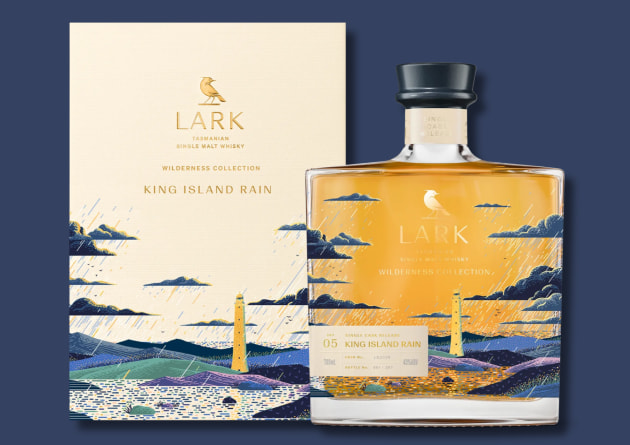 Tasmanian whisky distillery, Lark, has launched King Island Rain, the fifth edition to its Wilderness collection, inspired by the untamed beauty of the state.
Source: Lark Distillery