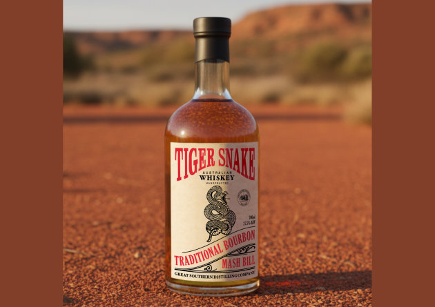 Great Southern Distilling Co. has released a bourbon-style whiskey for Australians &ndash; Tiger Snake Australian Whiskey Traditional Bourbon Mash Bill.
Source: Tiger Snake Distillery