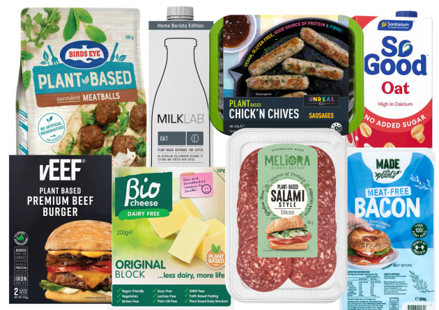 Selection of plant-based protein products available at Woolworths.
Source: Woolworths