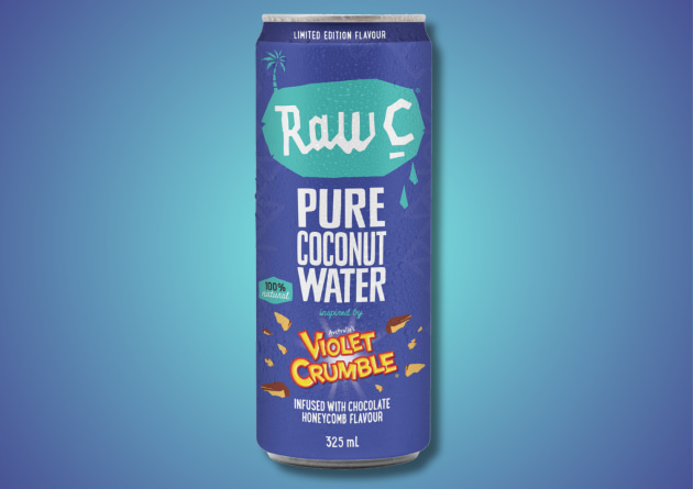 Brand engagement agency, Asembl, has arranged a new collaboration between two Australian brands, Menz Violet Crumble and Raw C, to create a new limited edition flavour &ndash; Raw C Coconut Water Infused with Chocolate Honeycomb.
Source: Raw C
