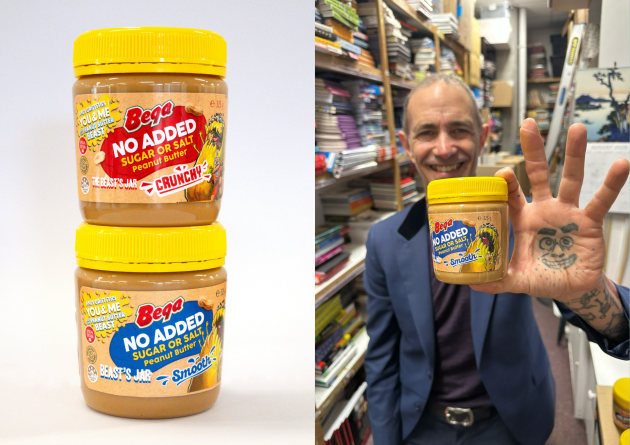 Bega Peanut Butter is releasing two limited-edition jars of its No Added Sugar or Salt Peanut Butter to coincide with the launch of Andy Griffiths’ new book, You & Me and the Peanut Butter Beast. 
Source: Bega