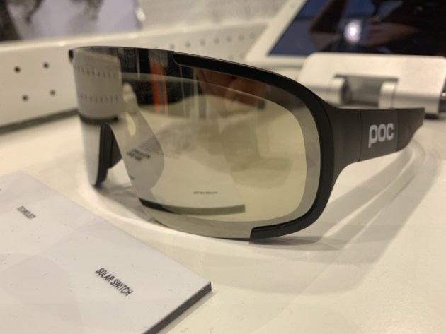 Electronic POC cycling eyewear that detect sudden changes in light and transition accordingly.