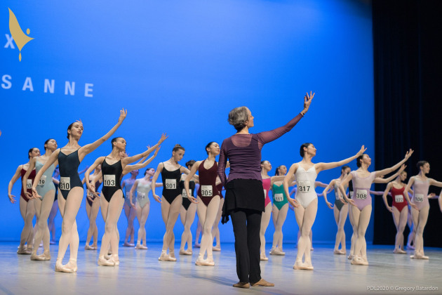 Class at an earlier Prix de Lausanne. Photo: Gregory Batardon