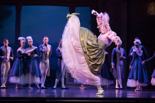 The Ugly Sisters in 'Cinderella' are always funny. Pictured is Queensland Ballet Soloist Vito Bernasconi in Ben Stevenson's version of the ballet.
Photo: David Kelly