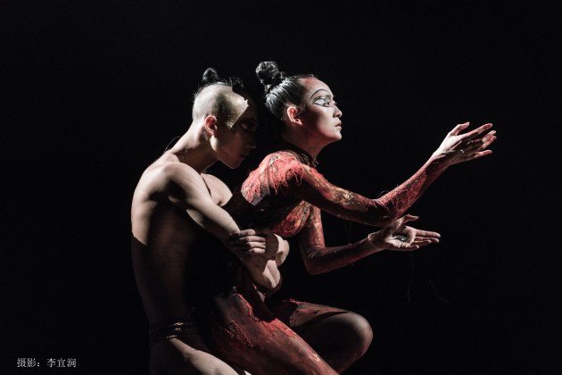 A 'powerful' Asian reimagining of the original: artists from Peacock Contemporary Dance Company in 'Rite of Spring'.