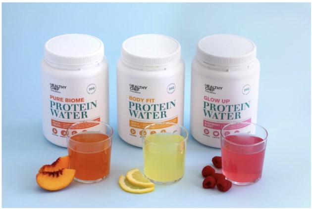 Elixinol Wellness brand, Healthy Chef, says its new functional beverage range, Protein Water, is a strategic move to enter one of the fastest growing categories in the nutrition market. (Image: Elixinol)