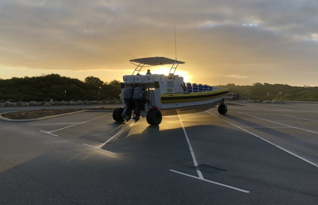 The new boat enables cruises to be launched from dry land, avoiding the need for a trailer launch and retrieval.