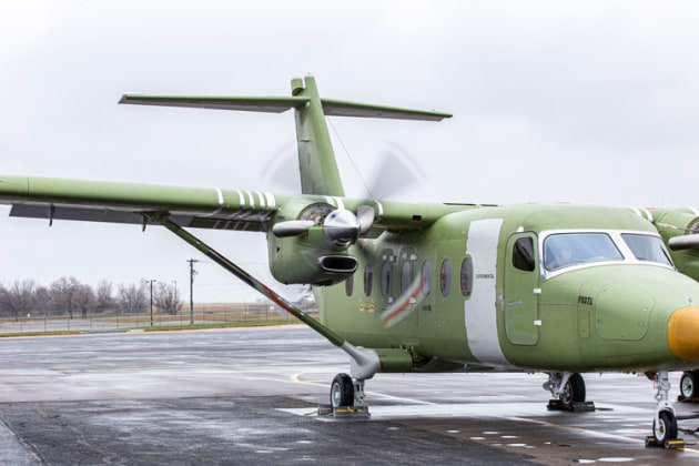 The first engine run on the SkyCourier prototype. (Textron Aviation)