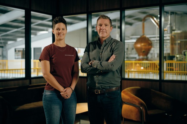 Sullivans Cove Distillery manager and head distiller, Heather Tillott, and CEO, Andy Gaunt. (Image: Sullivans Cove)